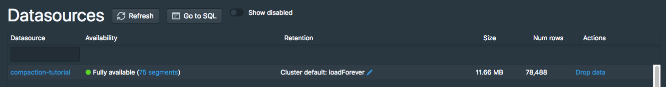 Compacted segments intermediate state 1 Compacted segments intermediate state 1