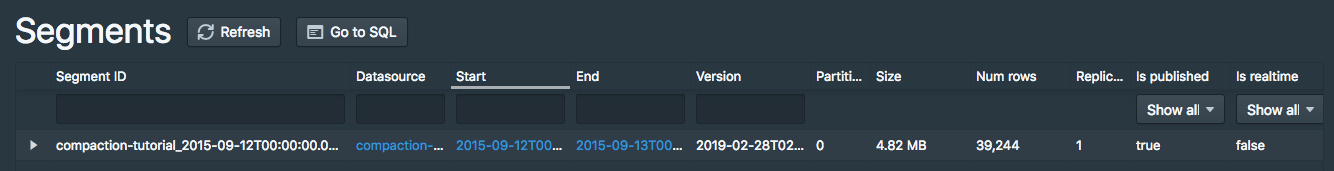 Compacted segments day granularity 2 Compacted segments day granularity 2