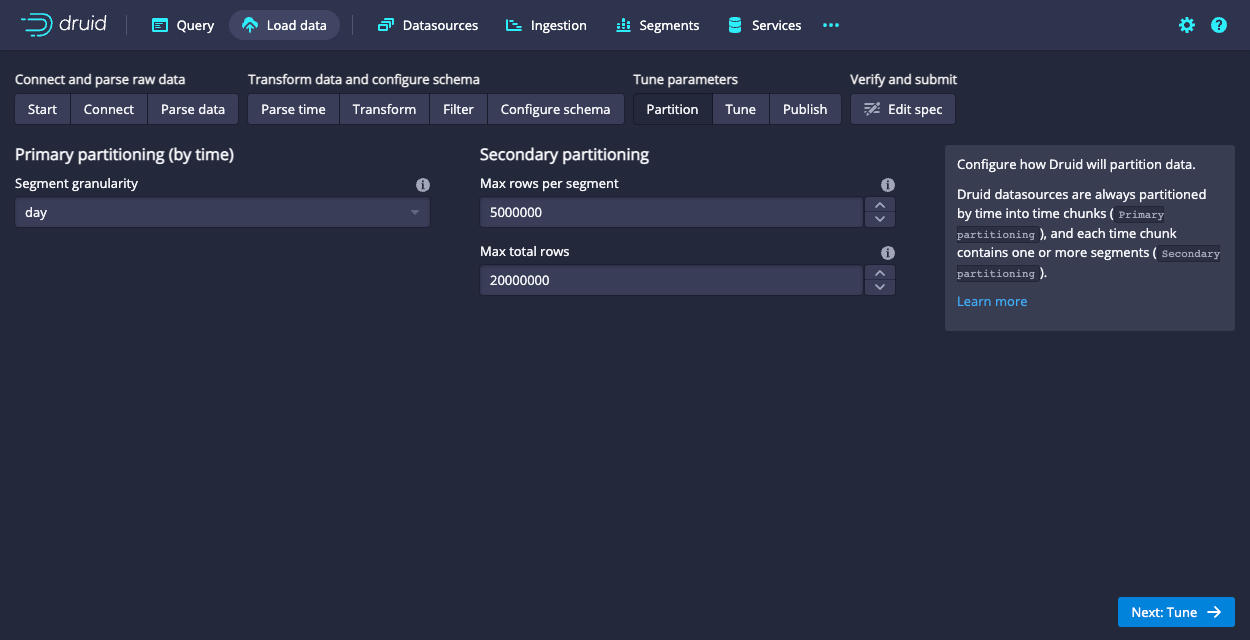 Data loader partition Data loader partition