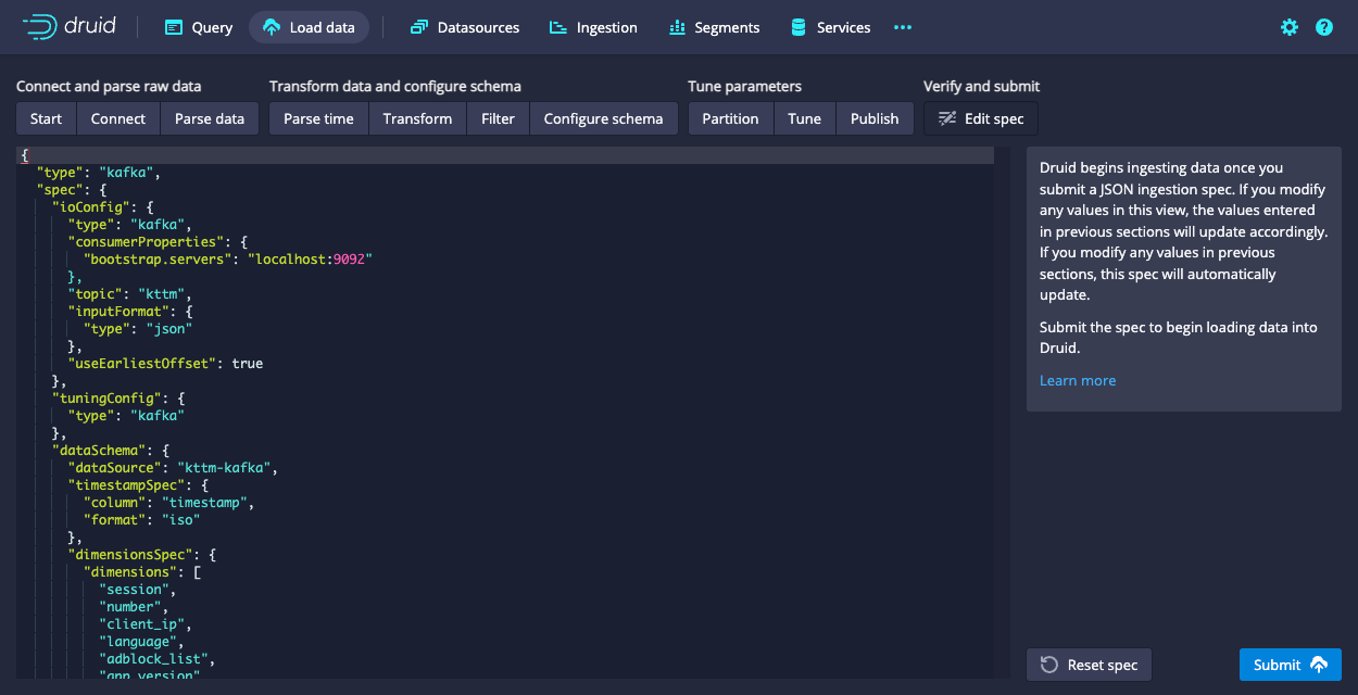 Data loader spec Data loader spec