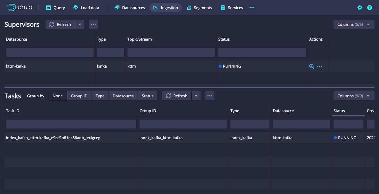 Tasks view Tasks view