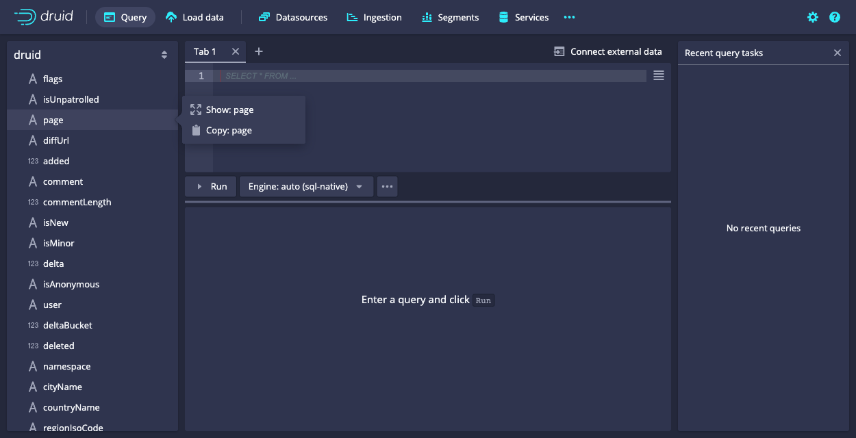 Query select page Query select page